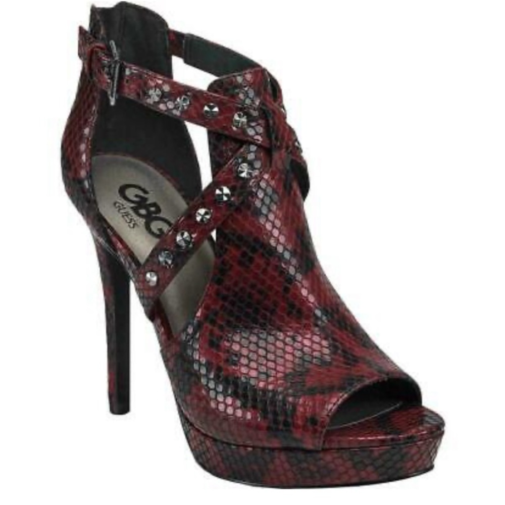 G by Guess Jasin platform snakeskin heel